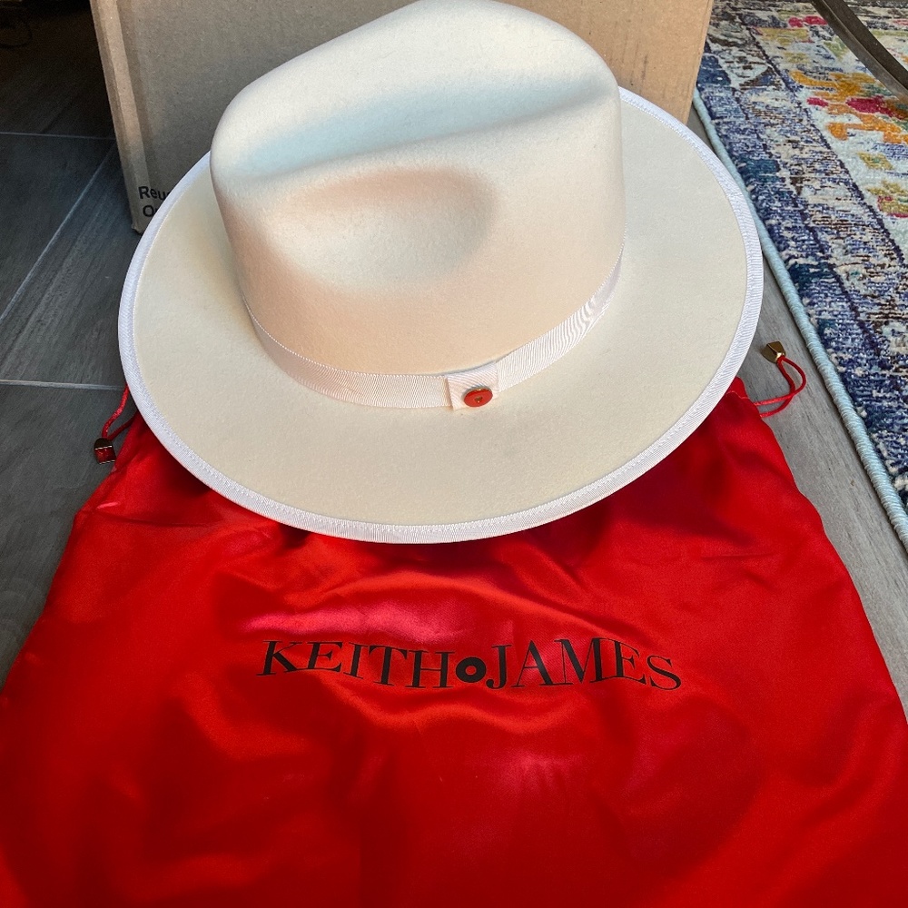 Keith James Red Bottom Wool Hat